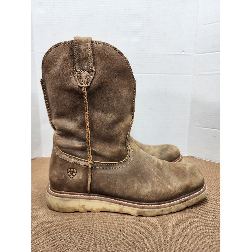 ARIAT Rambler Recon Western Boot Square Toe Brown Bomber Leather Size 11EE